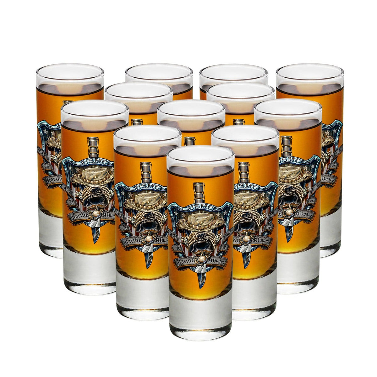 Once And Always A Marine Shot Glass