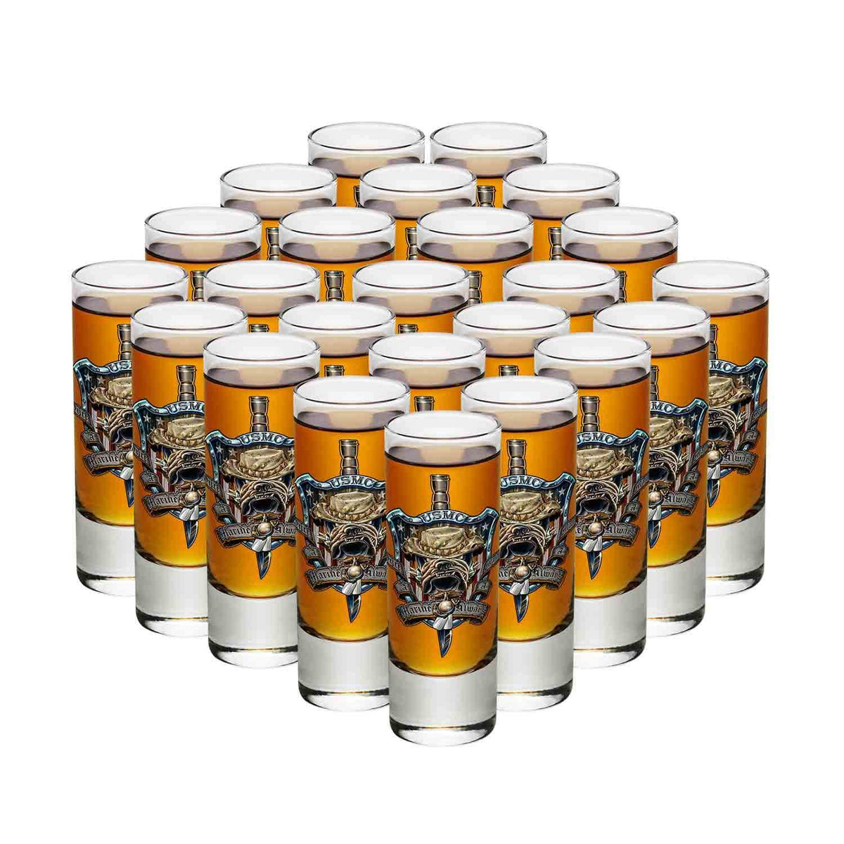 Once And Always A Marine Shot Glass