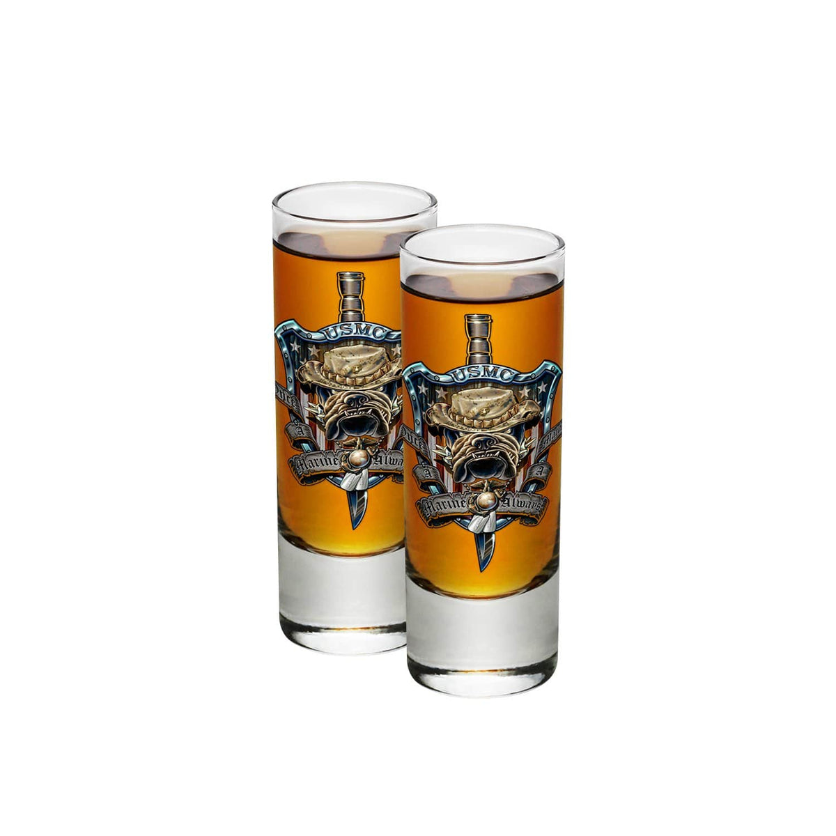 Once And Always A Marine Shot Glass