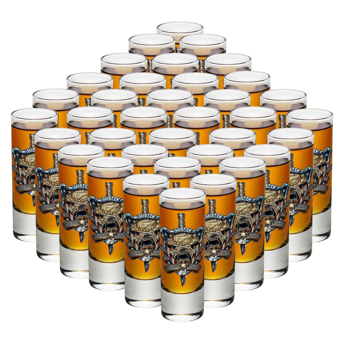 Once And Always A Marine Shot Glass