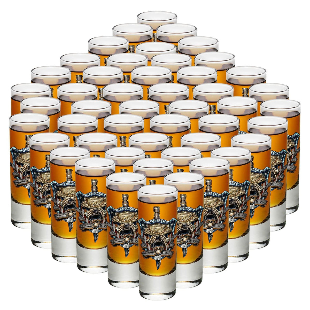Once And Always A Marine Shot Glass