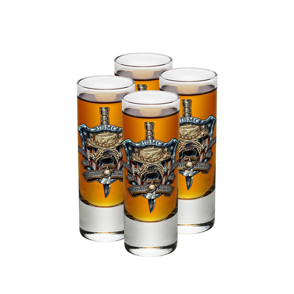 Once And Always A Marine Shot Glass