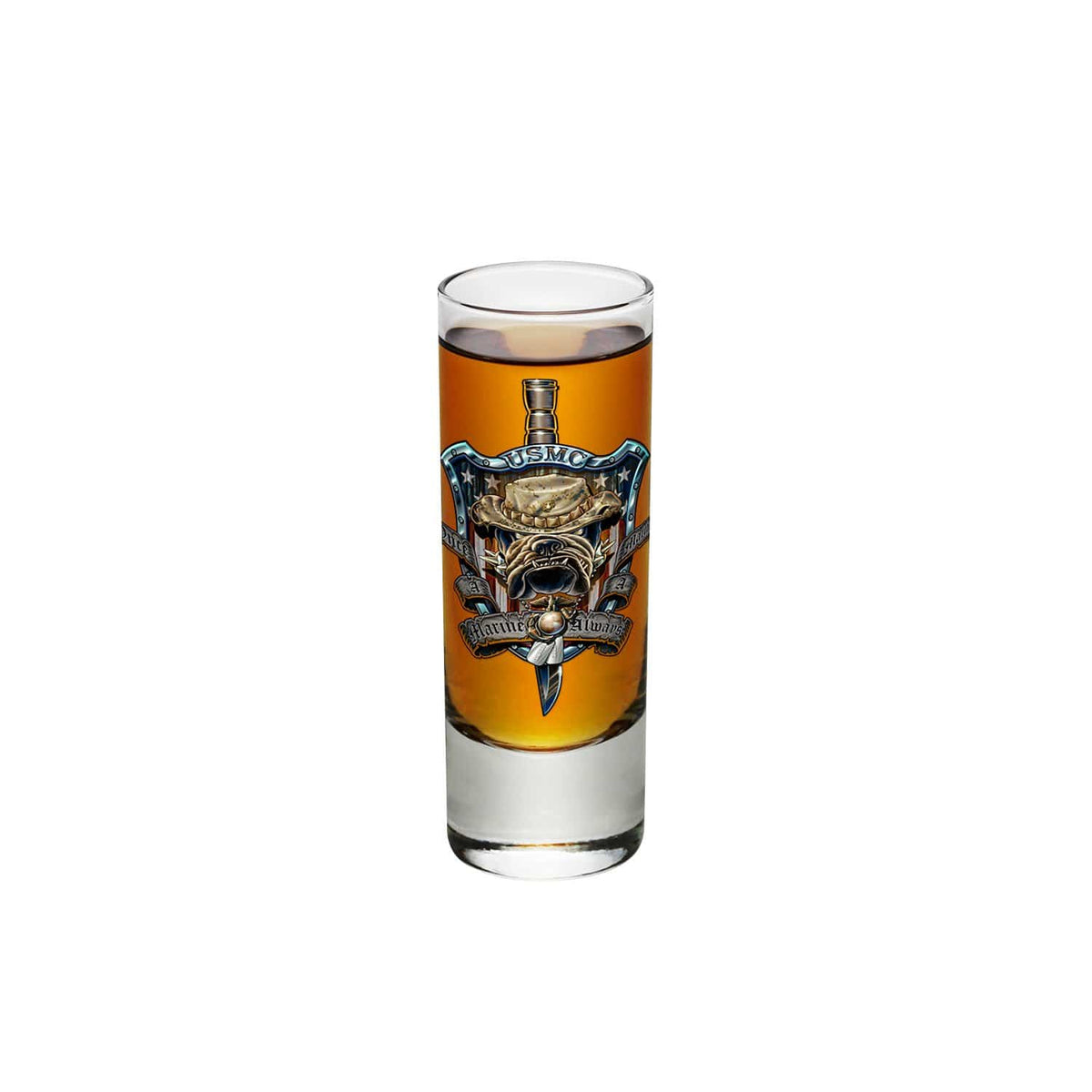 Once And Always A Marine Shot Glass