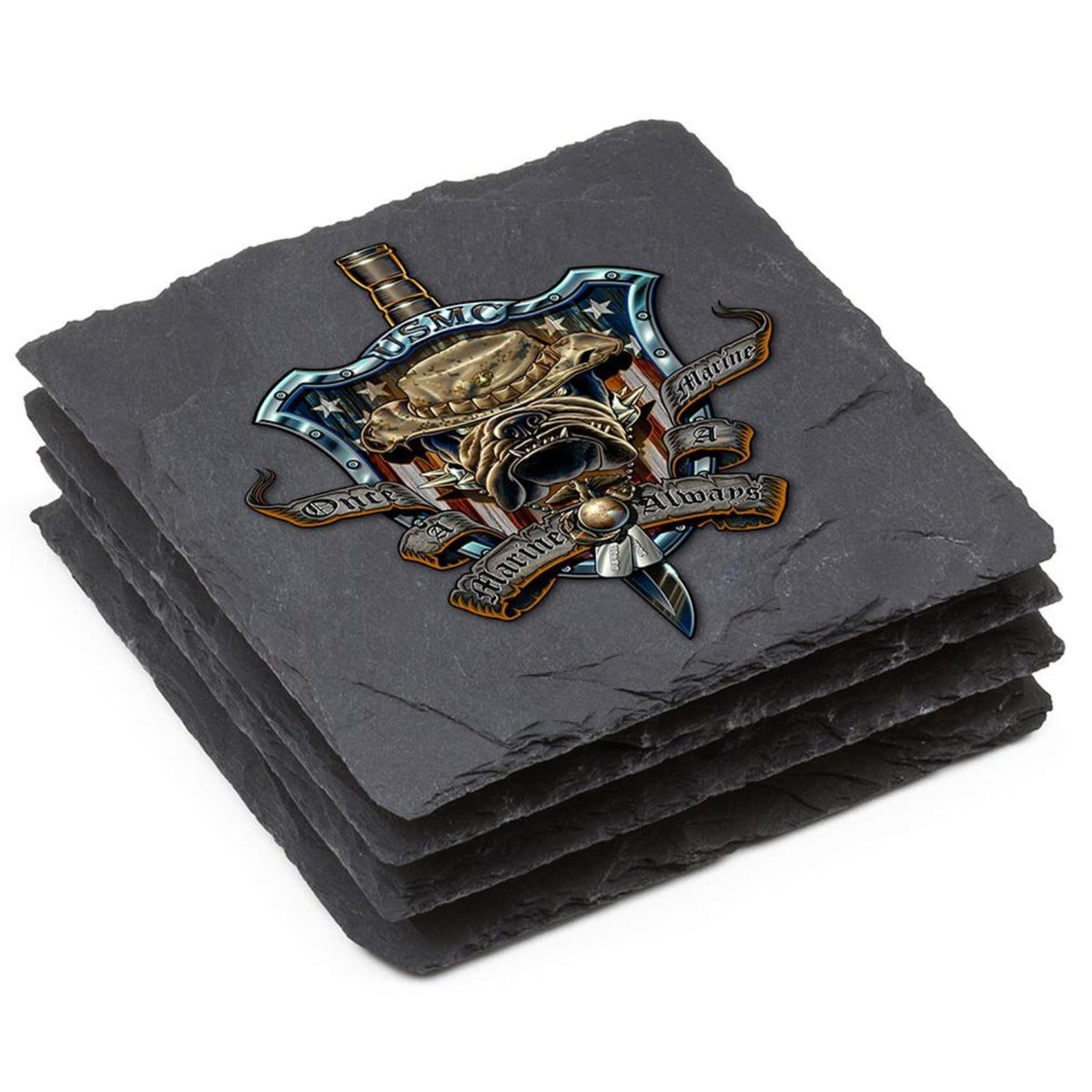 Once And Always A Marine Coaster Black