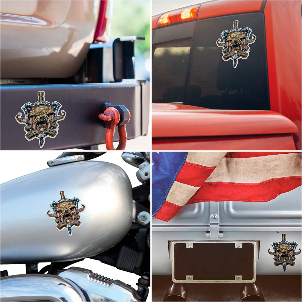 Once And Always A Marine Reflective Decal