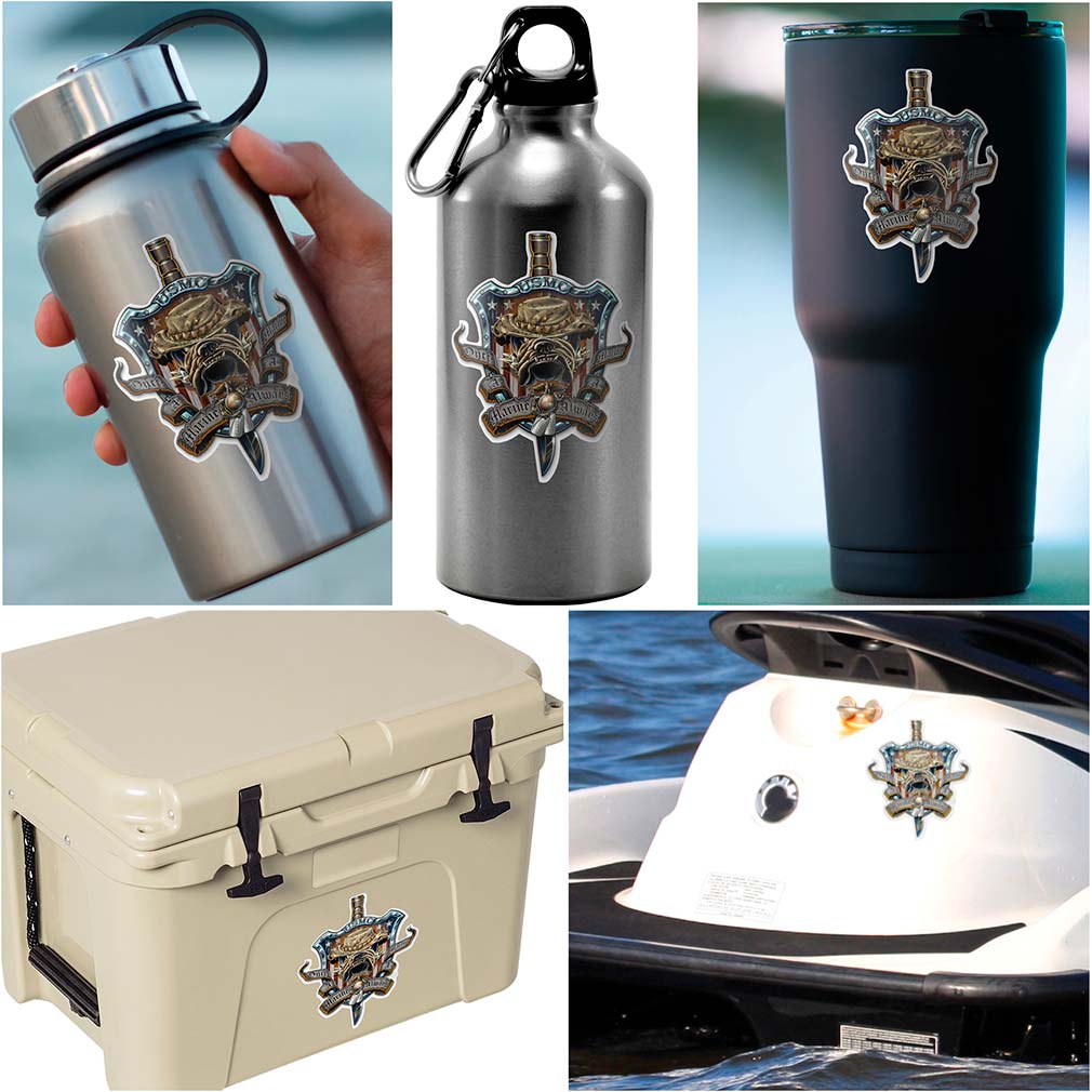 Once And Always A Marine Reflective Decal