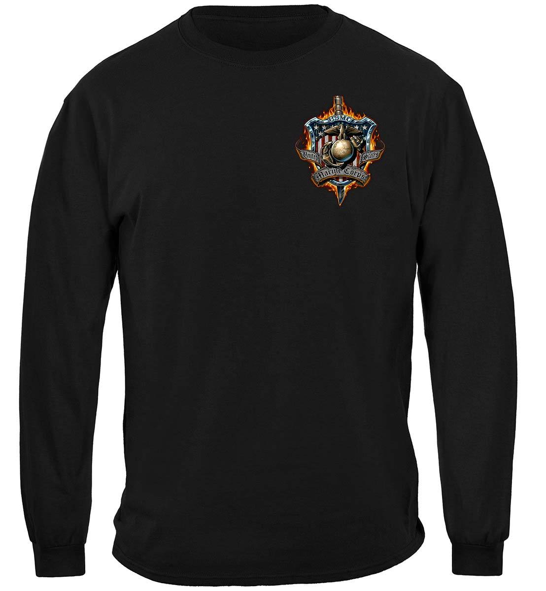 Once And Always A Marine Premium Hooded Sweat Shirt