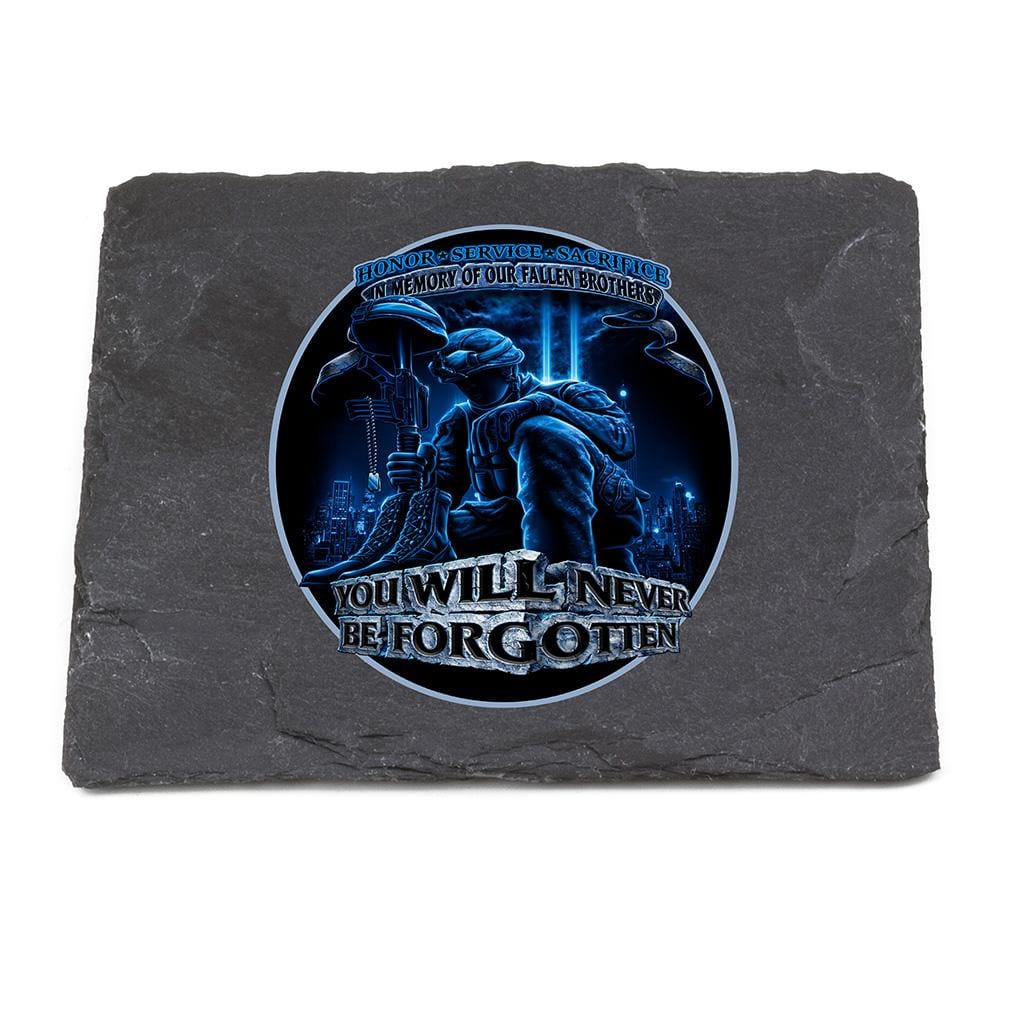 Soldier You Will Never Be Forgotten Coaster Black