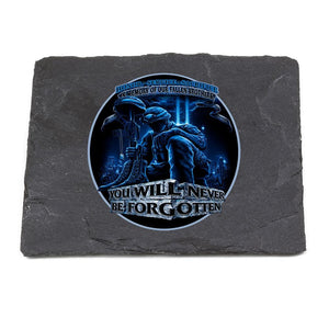More Picture, Soldier You Will Never Be Forgotten Coaster Black