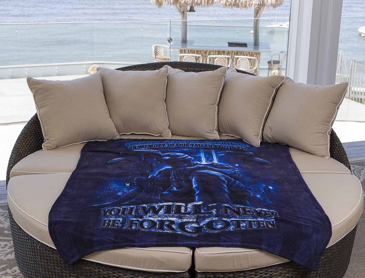 Never Forget Fallen Soldier Premium Blanket