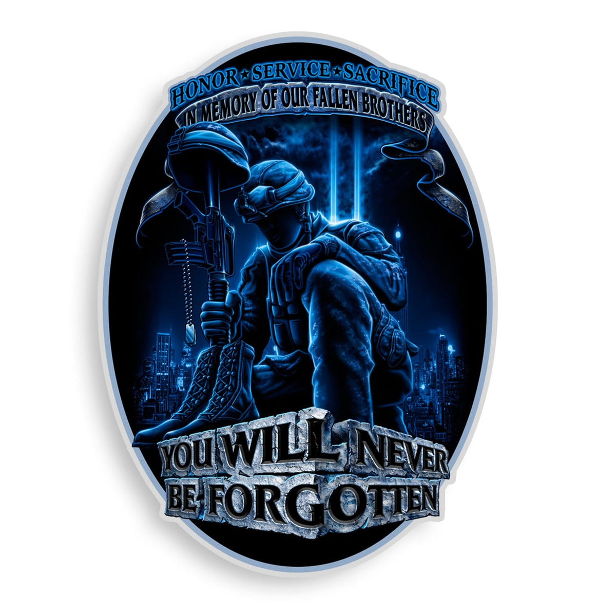 Soldier You Will Never Be Forgotten Reflective Decal