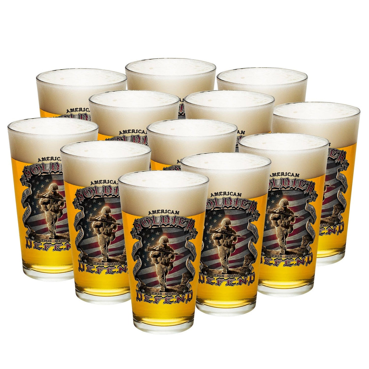 American Soldier Pint Glass