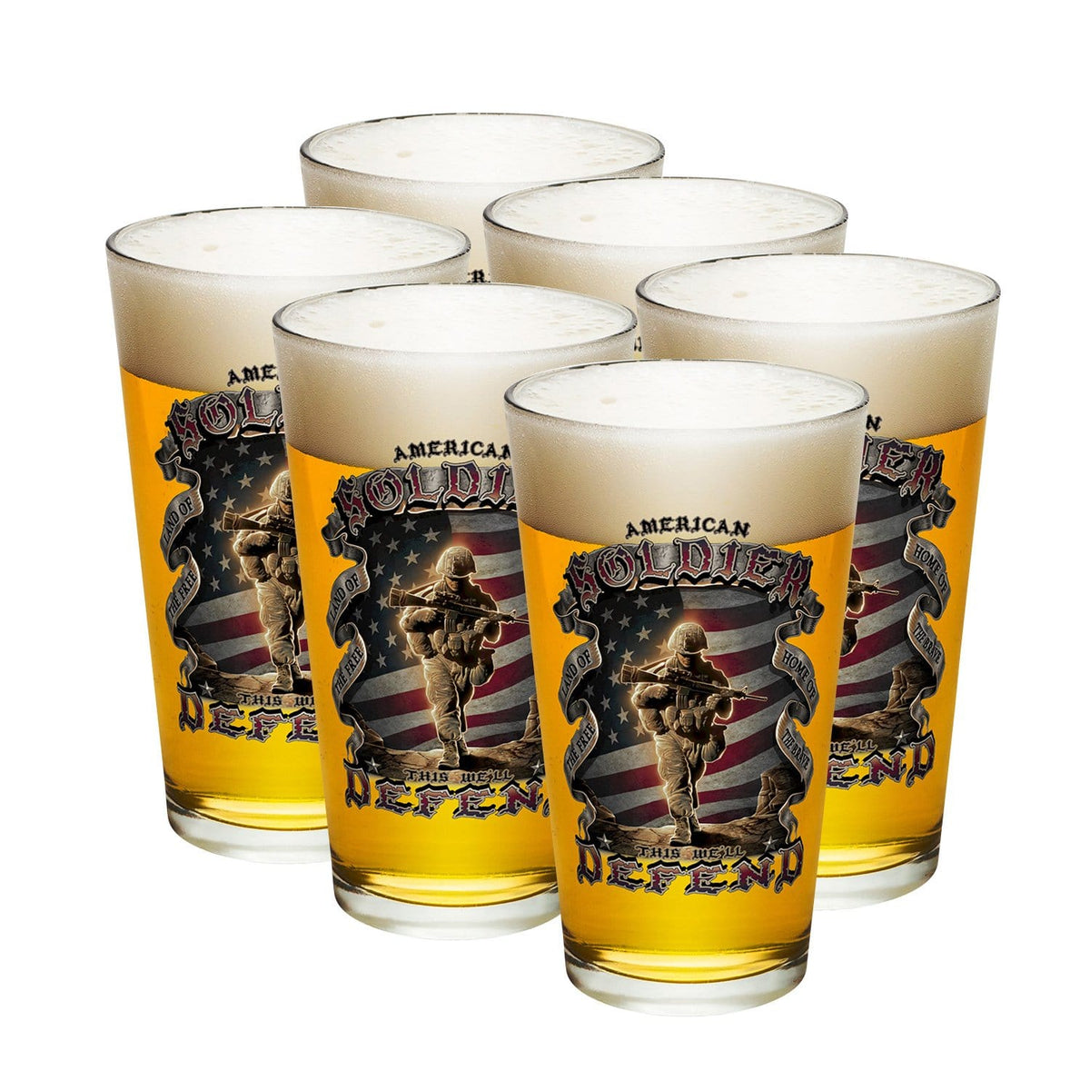 American Soldier Pint Glass