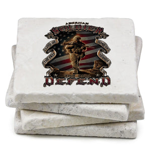 More Picture, American Soldier Coaster Ivory