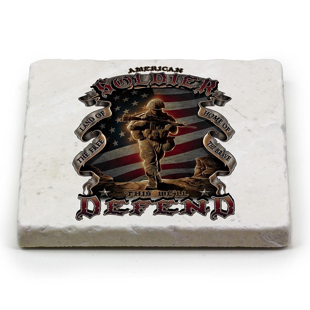 American Soldier Coaster Ivory