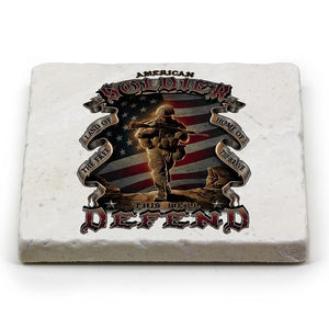 More Picture, American Soldier Coaster Ivory