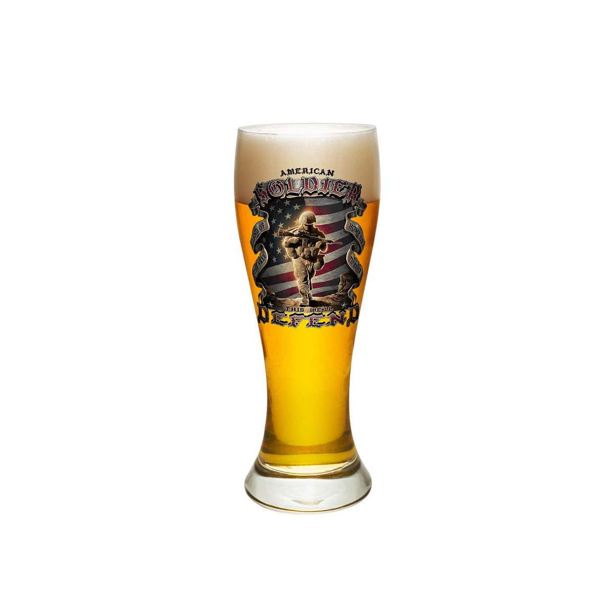 American Soldier Pilsner Glass