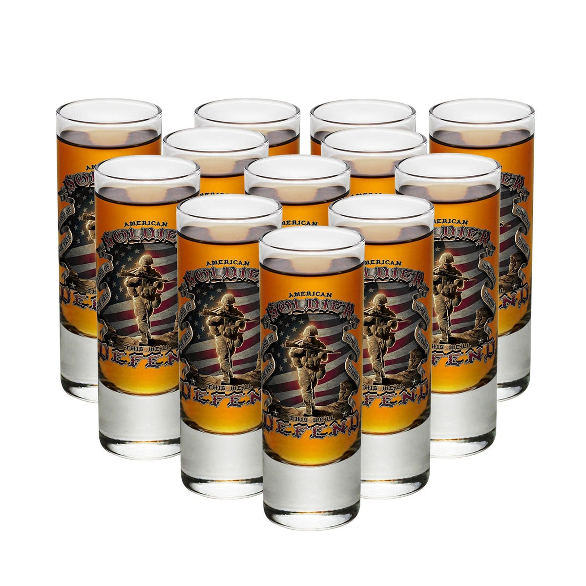 American Soldier Shooter Shot Glass