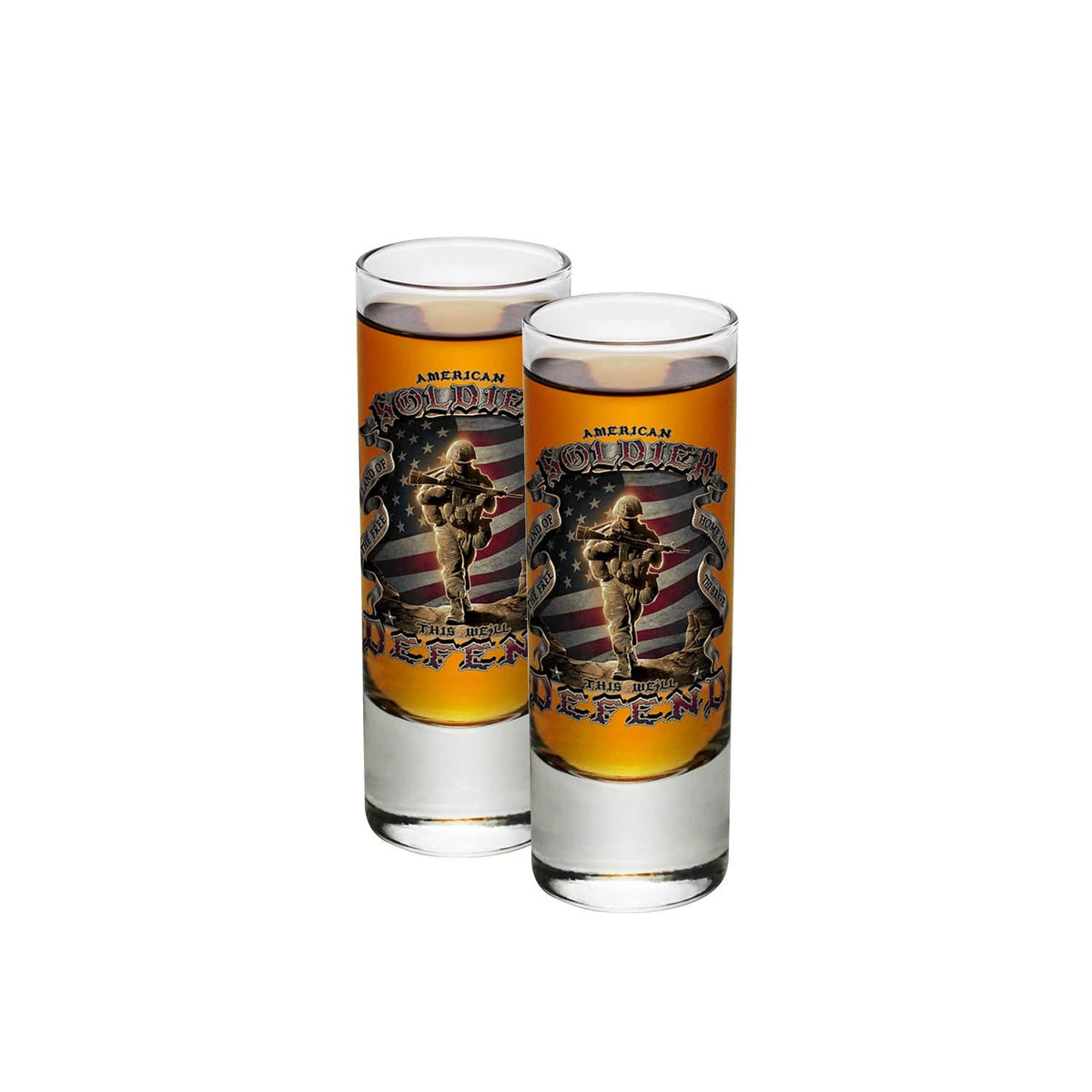 American Soldier Shooter Shot Glass