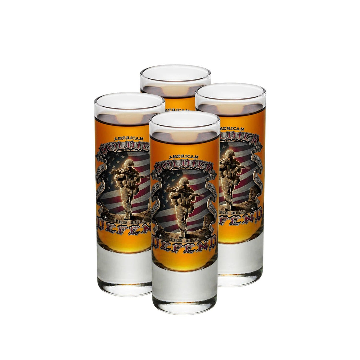 American Soldier Shooter Shot Glass