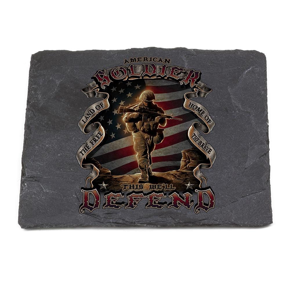 American Soldier Coaster Black