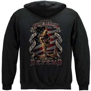 More Picture, American Soldier Premium Men's Hooded Sweat Shirt