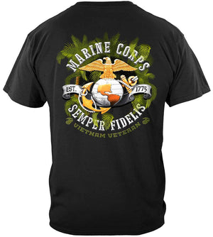 More Picture, USMC Vietnam Vet Premium Hooded Sweat Shirt