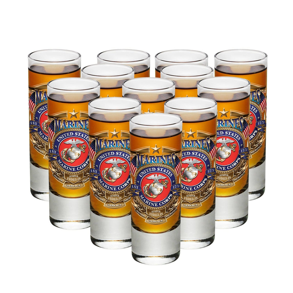 USMC Badge Of Honor Shot Glass
