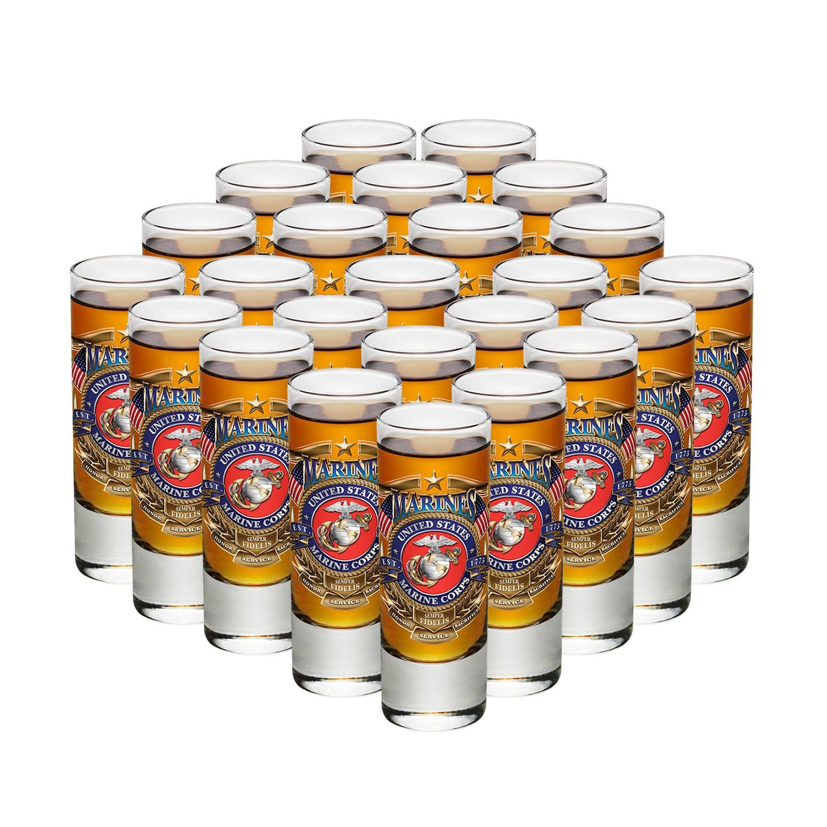 USMC Badge Of Honor Shot Glass