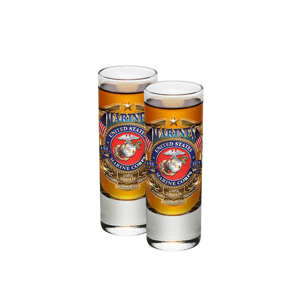 USMC Badge Of Honor Shot Glass
