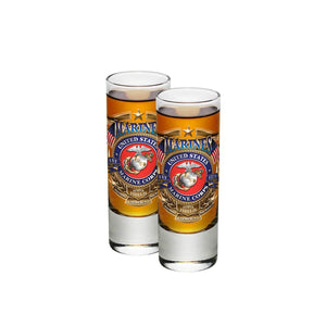More Picture, USMC Badge Of Honor Shot Glass