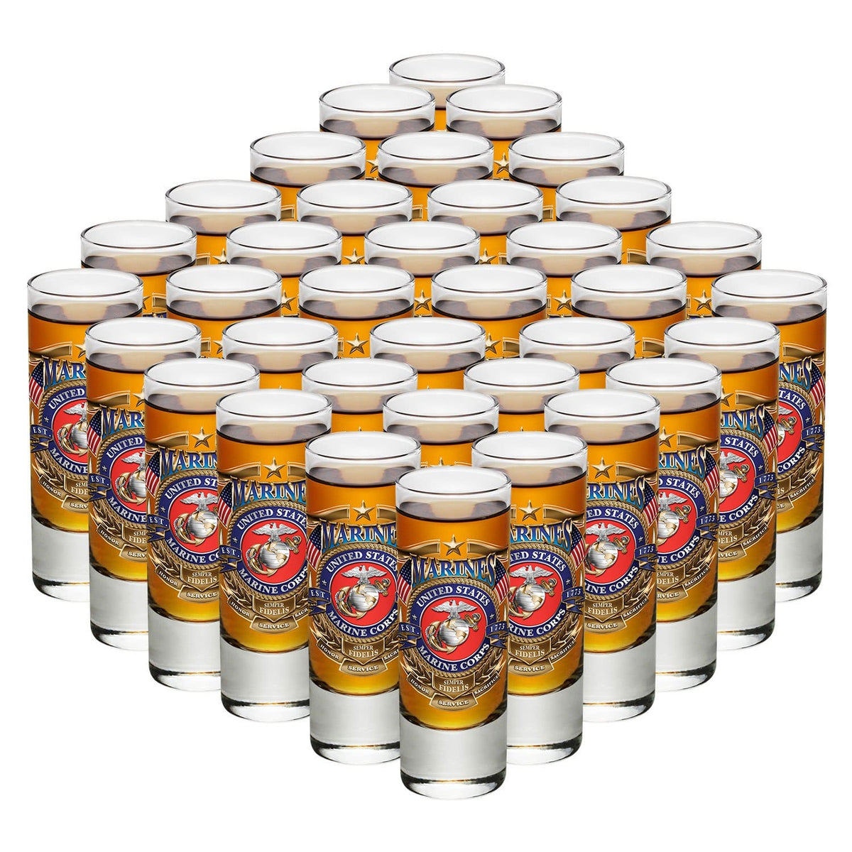 USMC Badge Of Honor Shot Glass