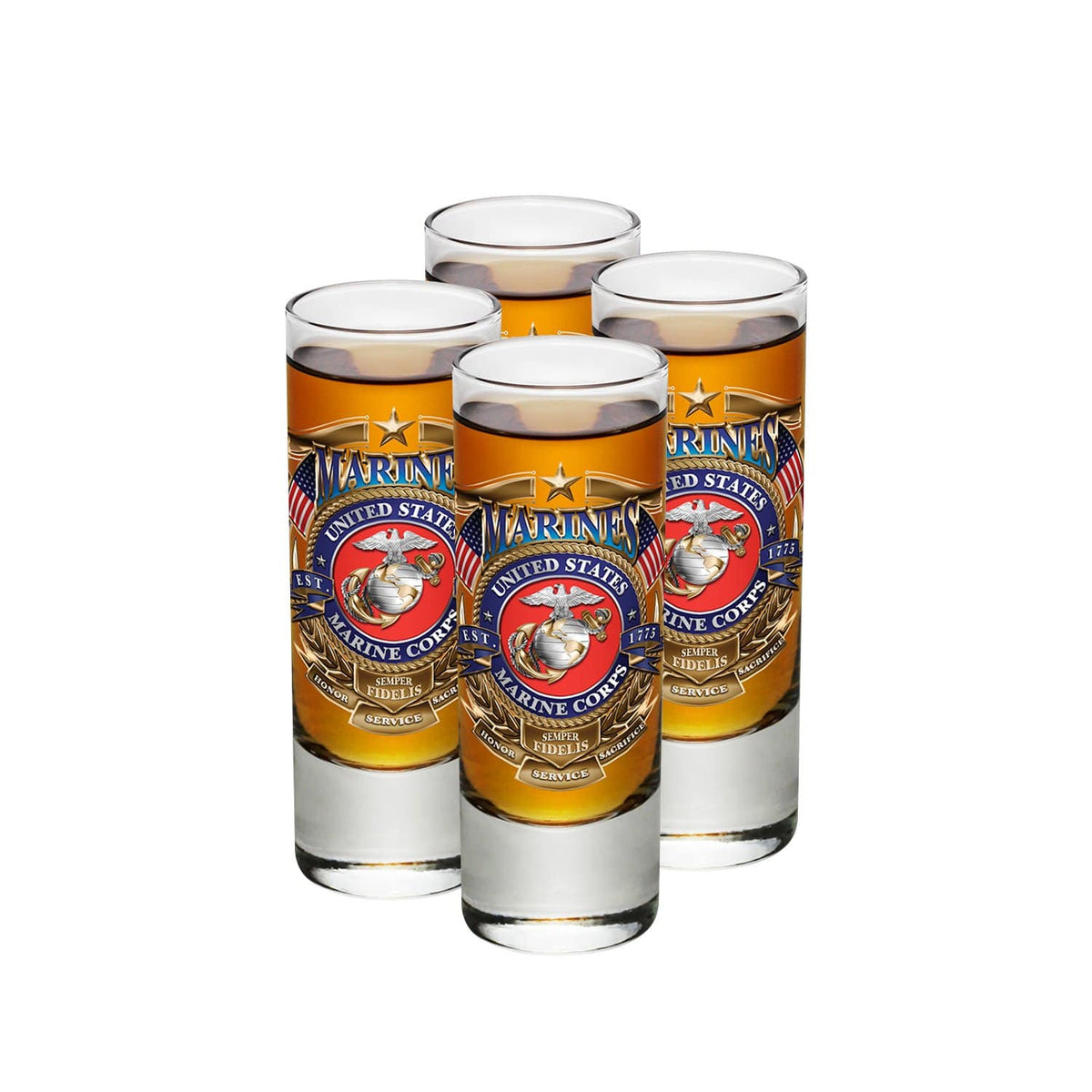 USMC Badge Of Honor Shot Glass
