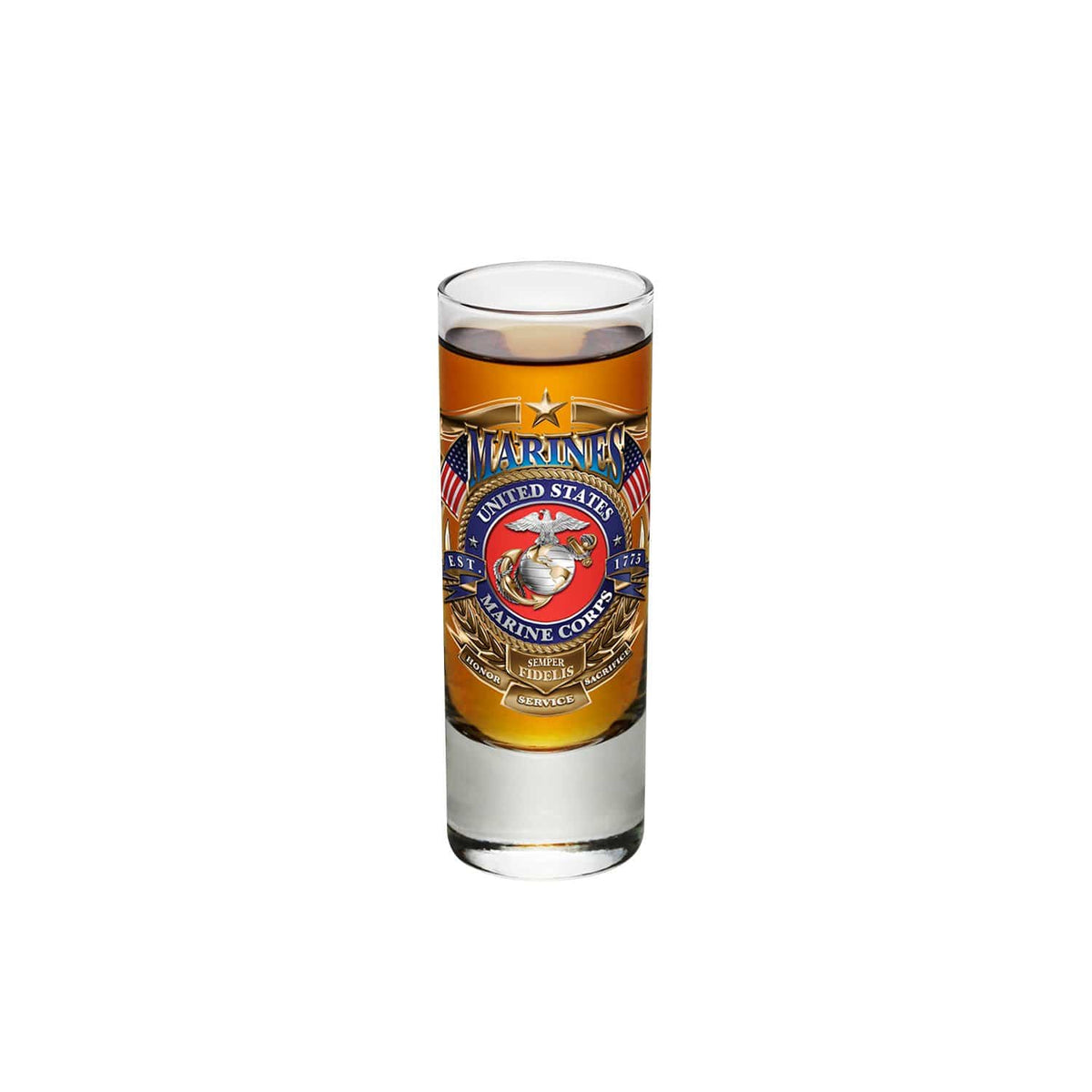 USMC Badge Of Honor Shot Glass