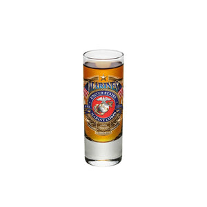 More Picture, USMC Badge Of Honor Shot Glass