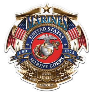 More Picture, USMC Badge Of Honor Reflective Decal