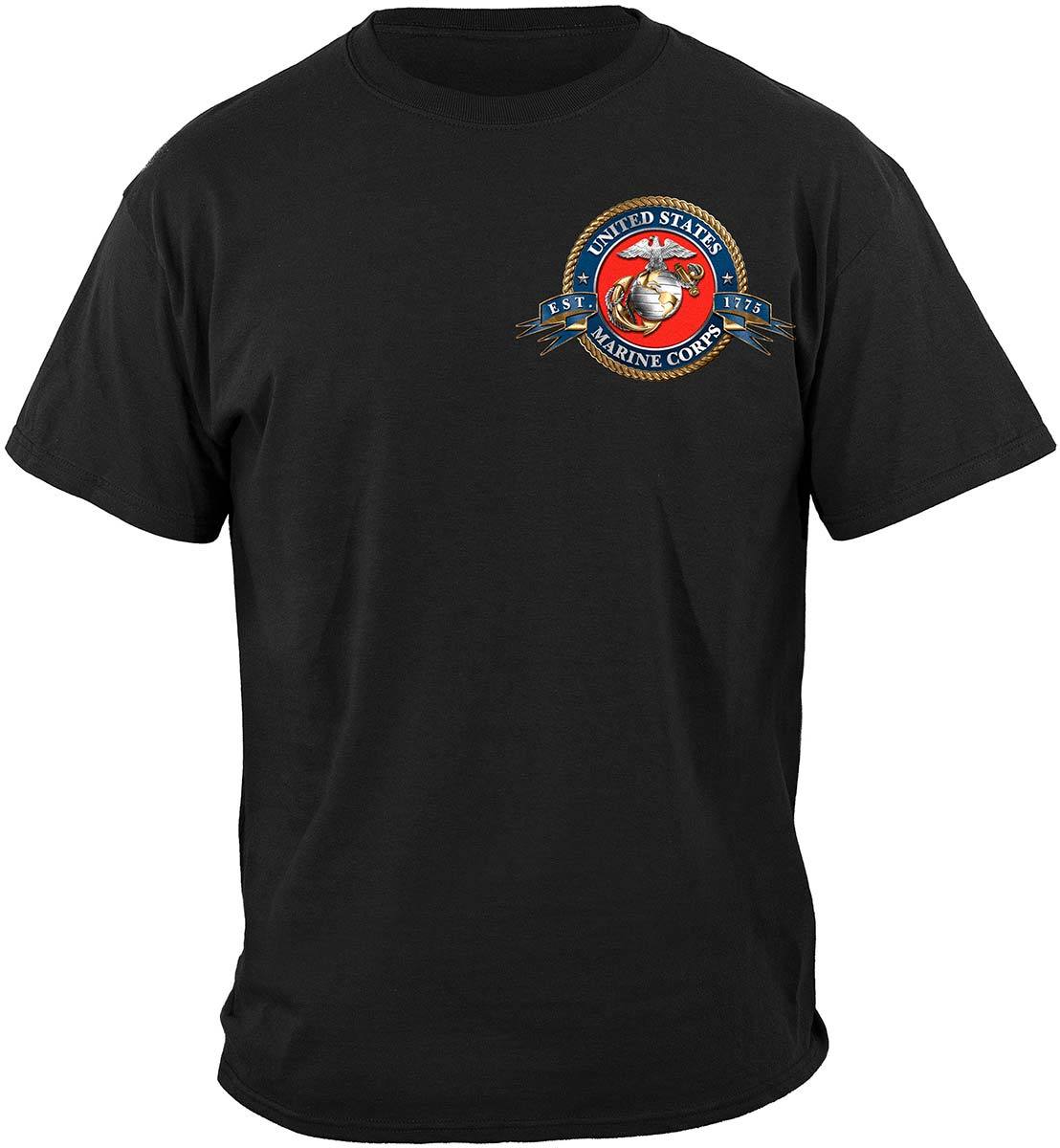 USMC Badge Of Honor Premium Hooded Sweat Shirt