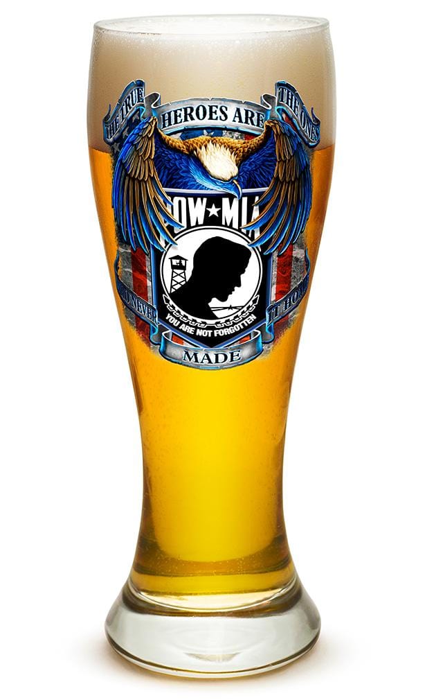 POW MIA True Heroes 23oz Pilsner Glass Glass Set