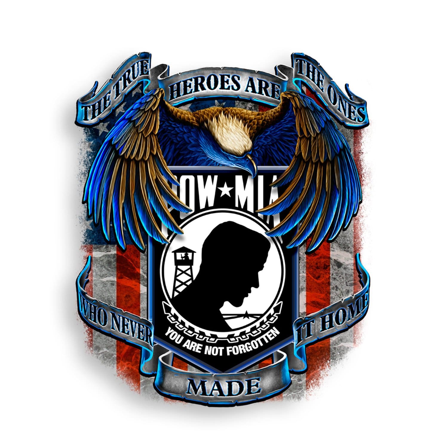 POW True Heroes Reflective Decal