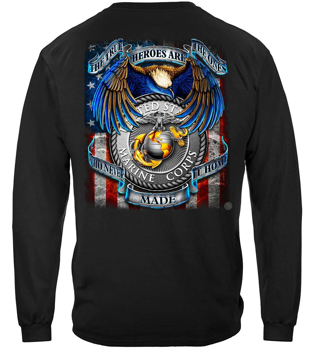 True Hero Marines Premium Hooded Sweat Shirt