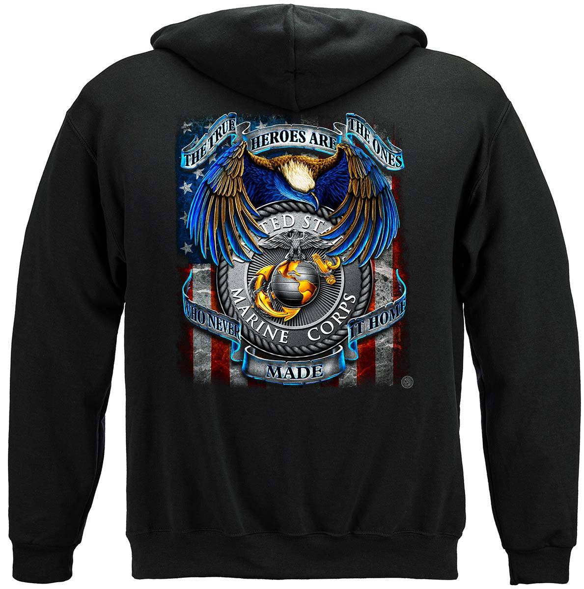 True Hero Marines Premium Hooded Sweat Shirt