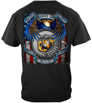 More Picture, True Hero Marines Premium Hooded Sweat Shirt