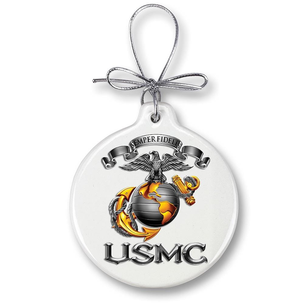 USMC Marine Corps Semper Fidelis Christmas Tree Ornaments