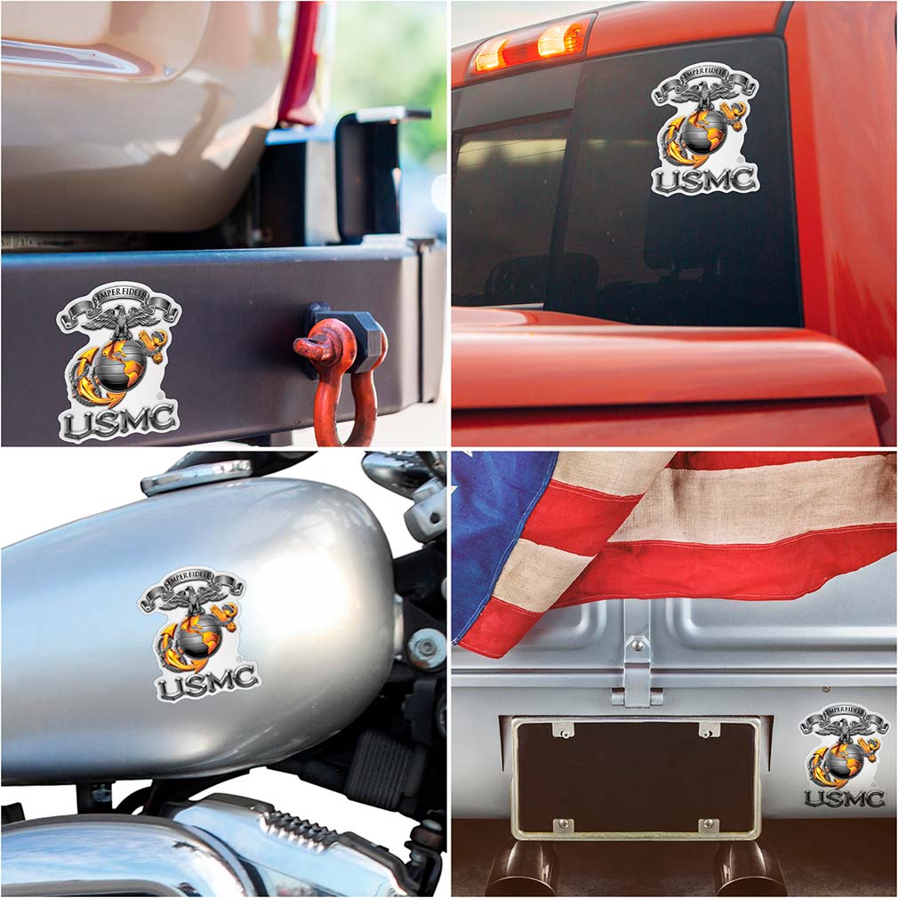USMC Semper Fidelis Reflective Decal
