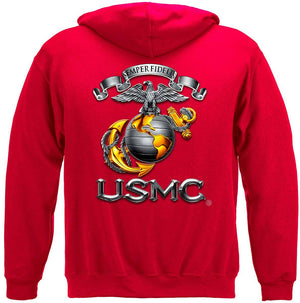 More Picture, USMC-Semper Fidelis Premium Hooded Sweat Shirt