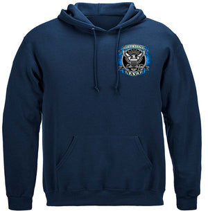 More Picture, True Heroes Navy Premium Hooded Sweat Shirt