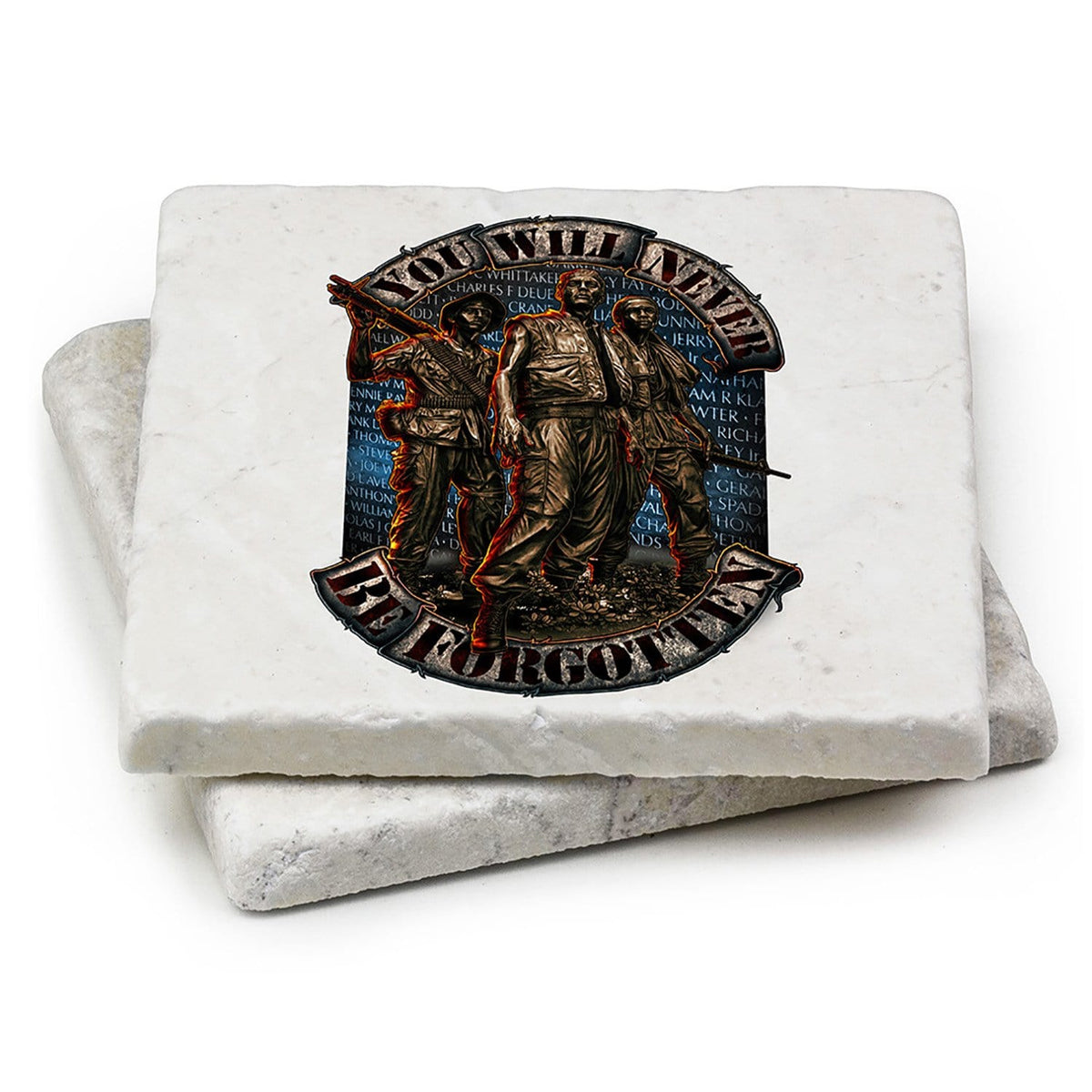 Vietnam Soldier Never Forget Coaster Ivory
