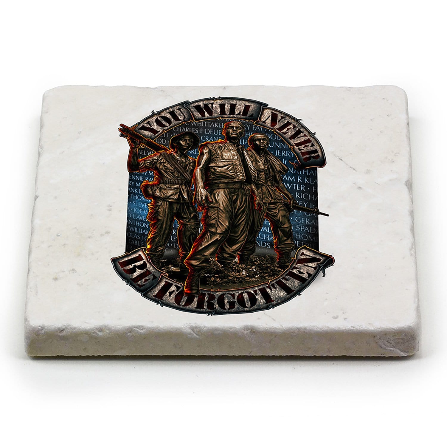 Vietnam Soldier Never Forget Coaster Ivory