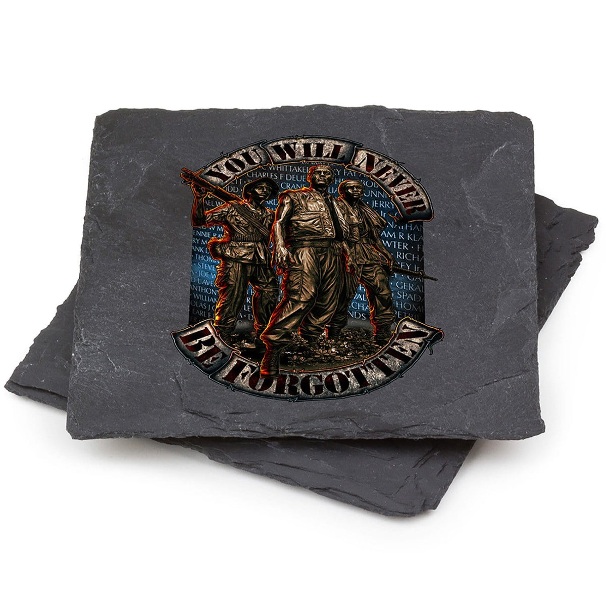 Vietnam Soldier Never Forget Coaster Black