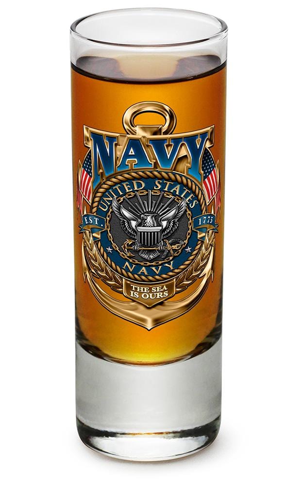 US Navy the sea is ours 2oz Shooter Shot Glass Glass Set